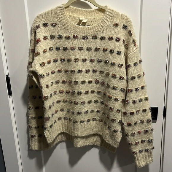 Anthropologie Moth sweater with sparkle polka dots - Picture 3 of 9